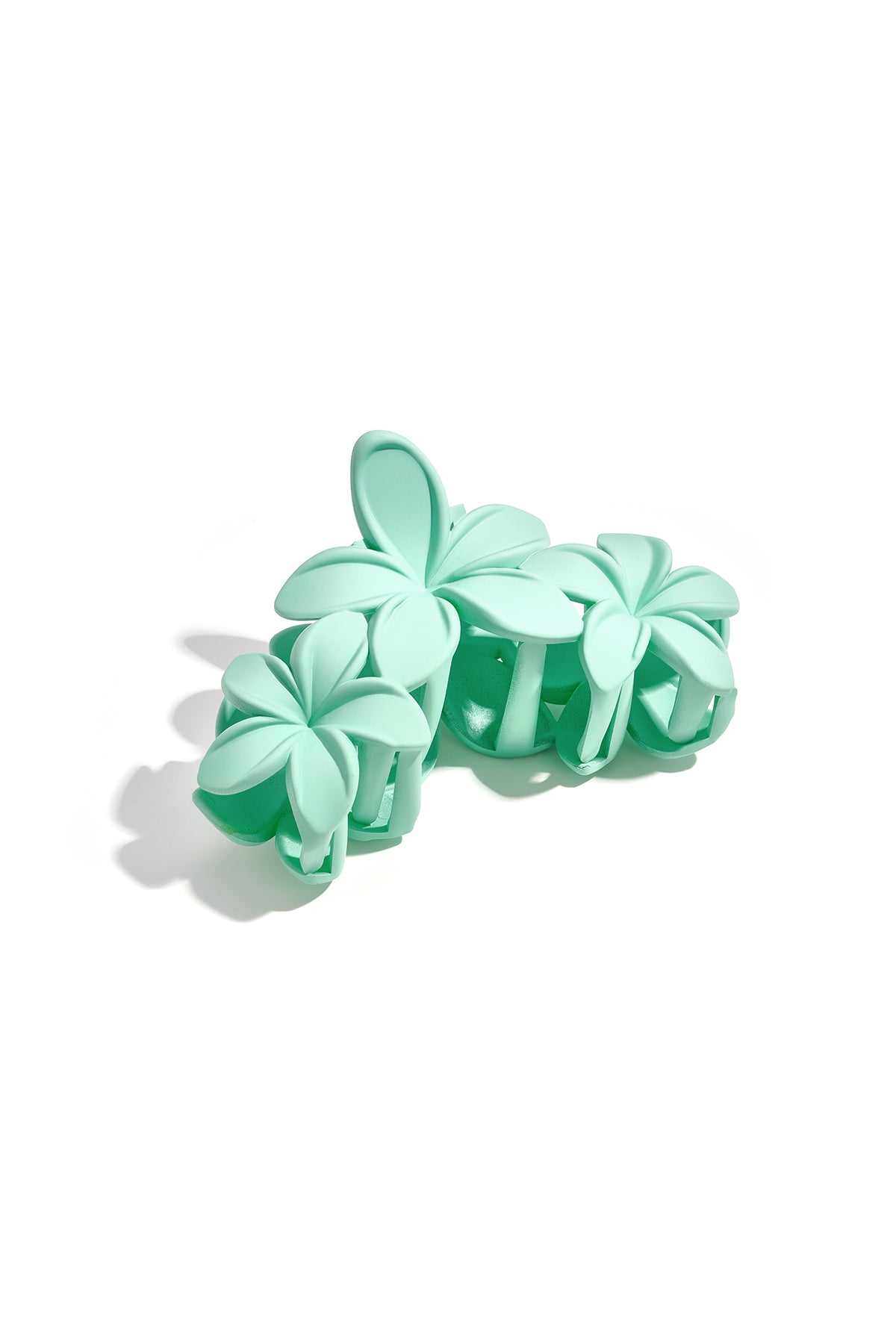 hair clip with large flowers - cotton candy pink