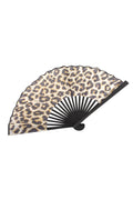 Leopard Print Folding Fan