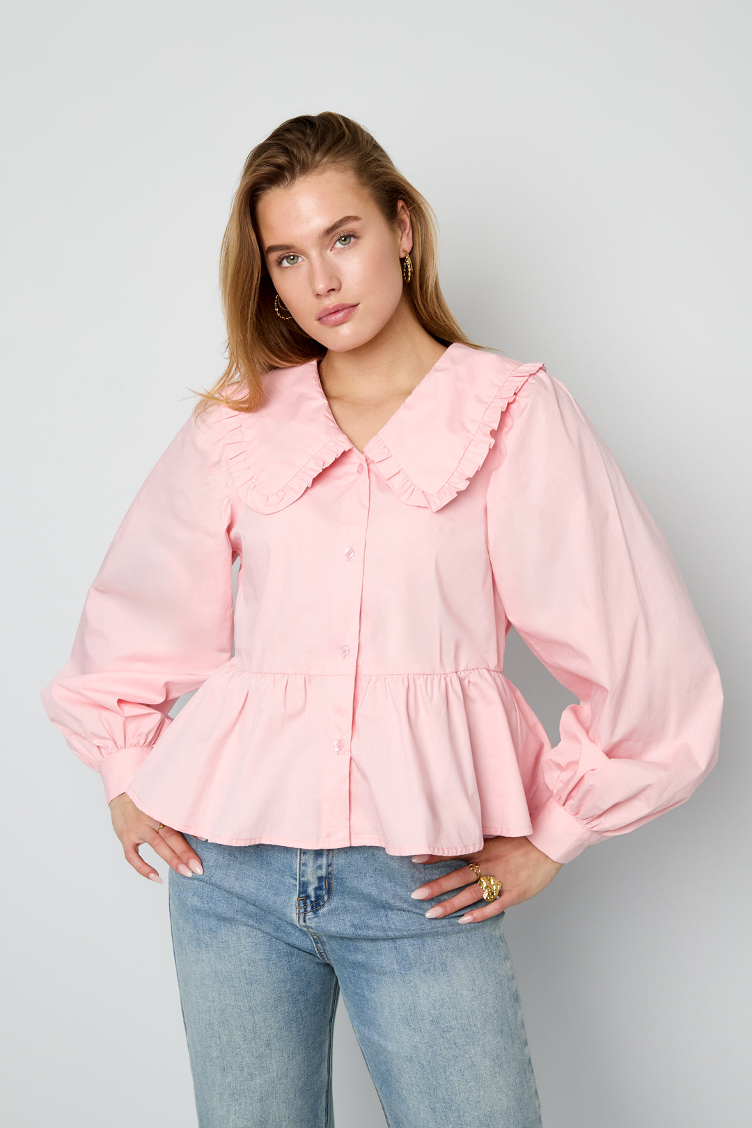Cotton Blouses & Shirts Solid color Casual Spring/Summer  Clothes